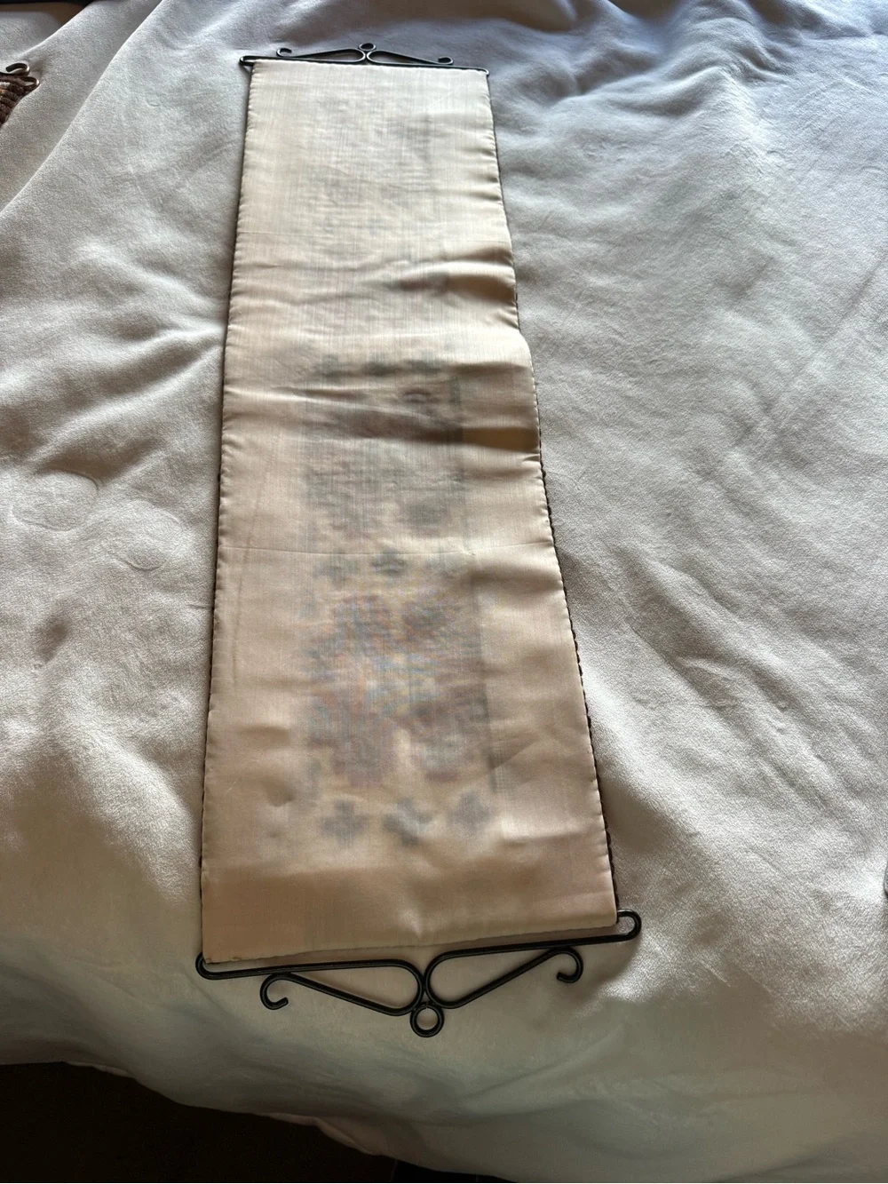 Handwoven scandinavian bell pull - Neutral Accent